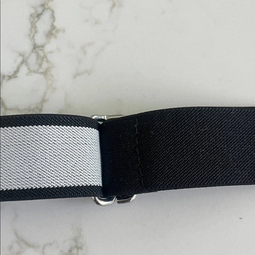 adidas Black youth baseball Belt with Silver Buckle